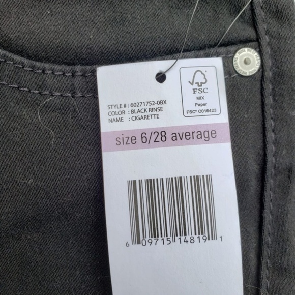 NWT Nine West SKINNY LEG JEANS SZ 28 - Picture 5 of 5